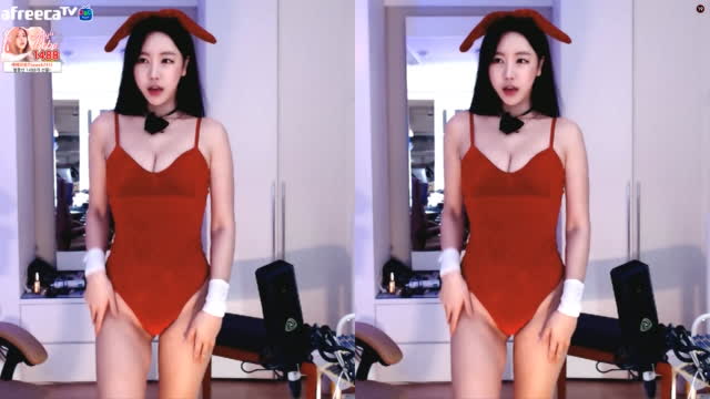 BJ소리베베클립]9일차 신입여캠 100개뽑기 레전드 레드 바니걸 첫새벽방..><